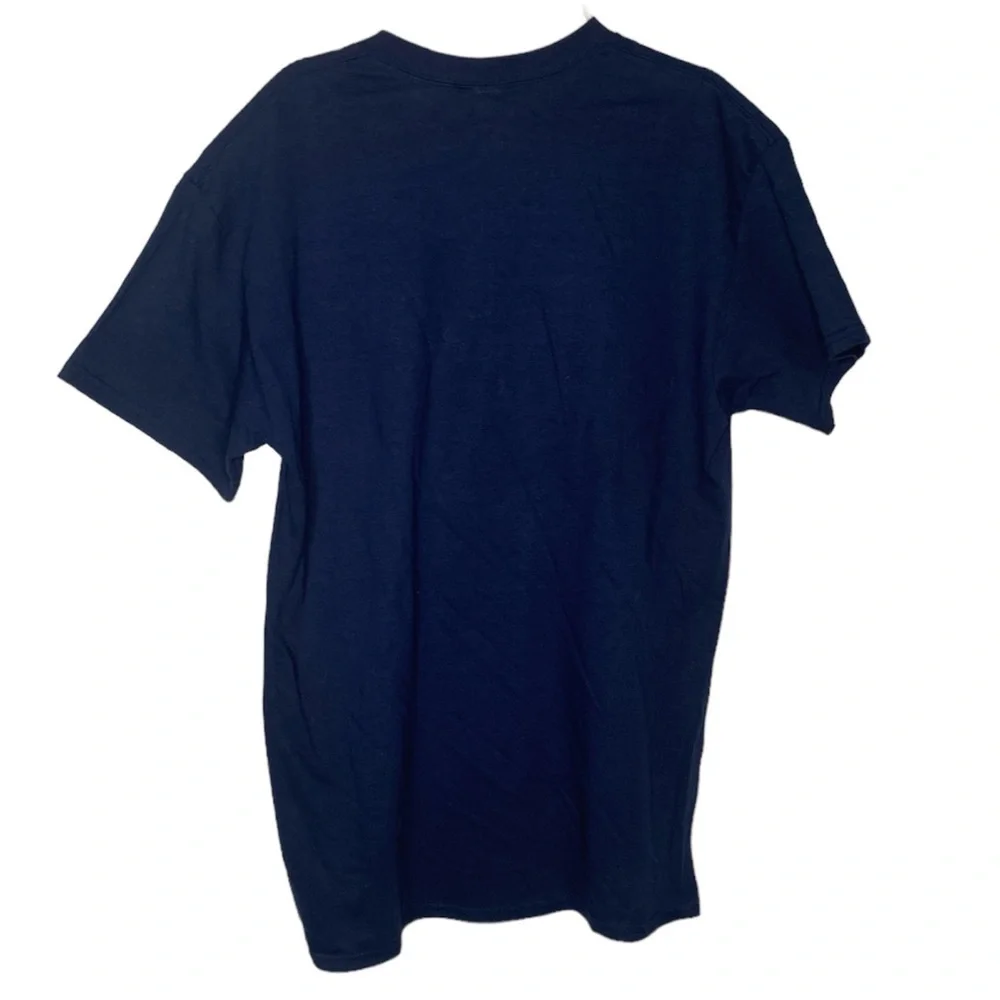 Gildan Graphic Slogan ‘#1 Dad’ Tee (Size:M, Color:White/Blue/White)